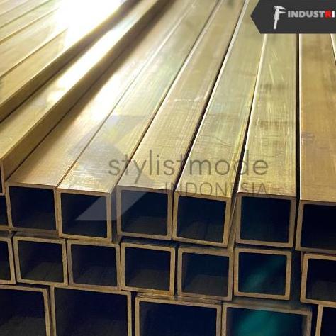 Promo Pipa Hollow Kuningan | Pipa Kotak Kuningan 25,4 X 25,4 Mm