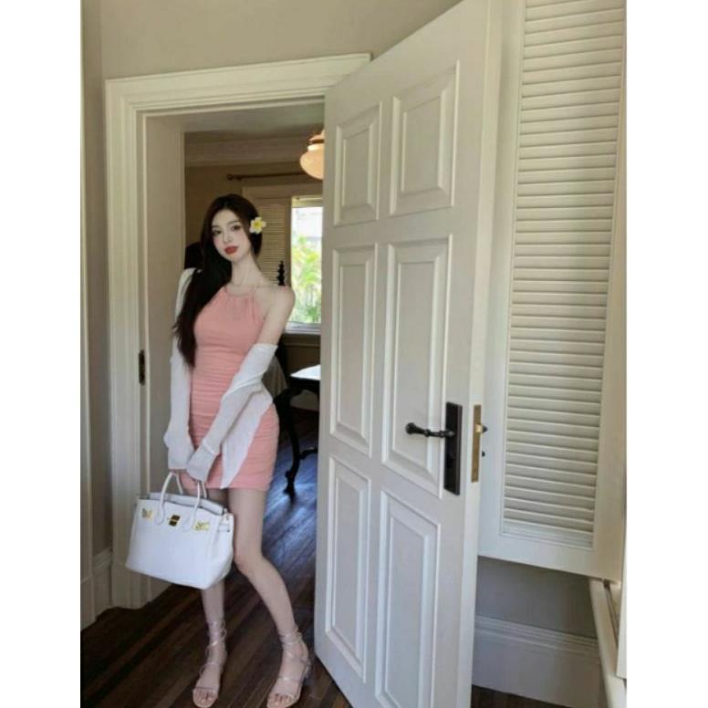 Big Promo Dress Bodycon Tali Leher Korean Style Slimfit Body Sexy Club Malam Baju Lc Hot Terbaru Kek