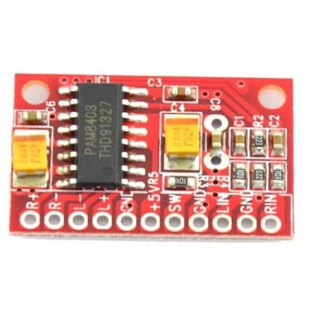 2 CHANNELS 3W PAM8403 CLASS D AUDIO AMPLIFIER PAM 8403 5V USB POWER