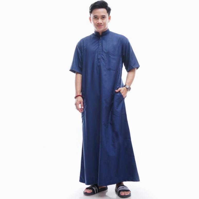 Exclusive Jubah Pria Lengan Pendek Gamis Pria Dewasa Jubah Polos Kekinian