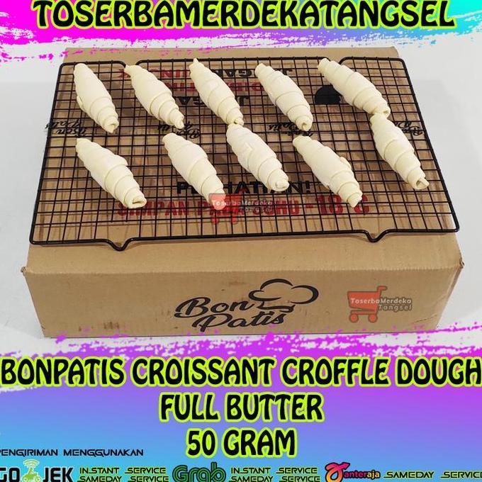 BONPATIS Croffle Croissant Dough Frozen FULL Butter 50gr (Min 10 Pcs)