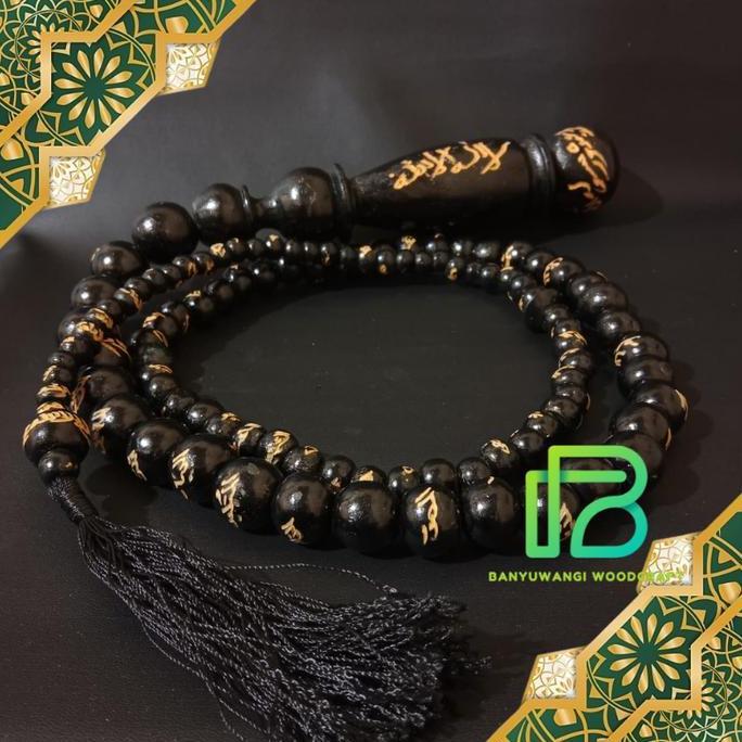 Tasbih cemeti asmaul husna cambuk asmaul husna 99butir Banyuwangi Wood