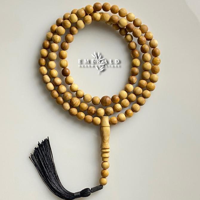 Tasbih Kayu Cendana Kupang 99 10mm - Tasbih Cendana Muslim Asli Wangi