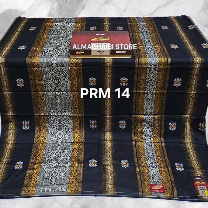sarung atlas premium songket timbul jacguard motif terbaru Dewasa Hitam