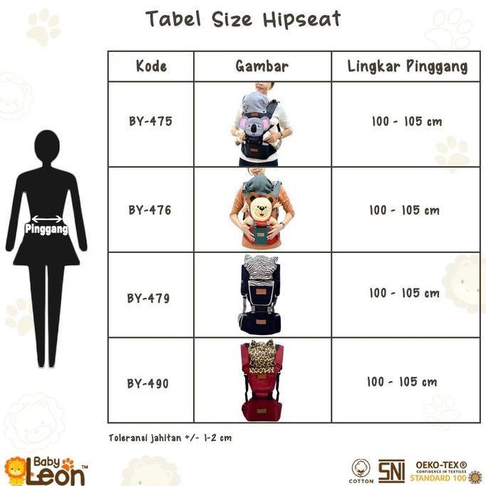 BABY LEON Gendongan Hipseat Bayi Baby Carrier Gendongan Duduk BY-479