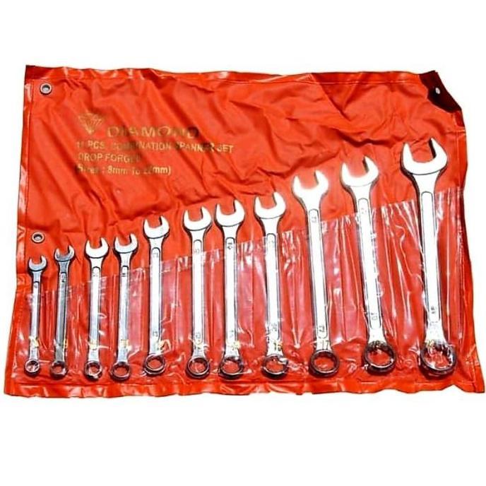 FRONGCHI Kunci Ring Pas DIAMOND Set 11 pcs 8-22-24 Lengkap kunci 1 set lengkap