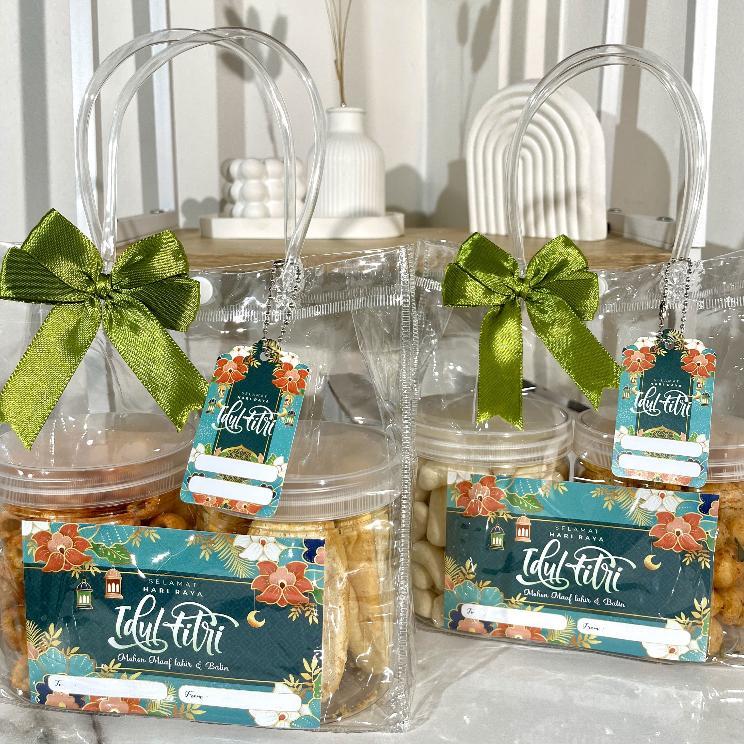 SELVARA HAMPERS SNACK MIKA BAG LEBARAN IDUL FITRI ISI 2 SNACK JAR TOPLES 600ML RANDOM EKONOMIS ESTET
