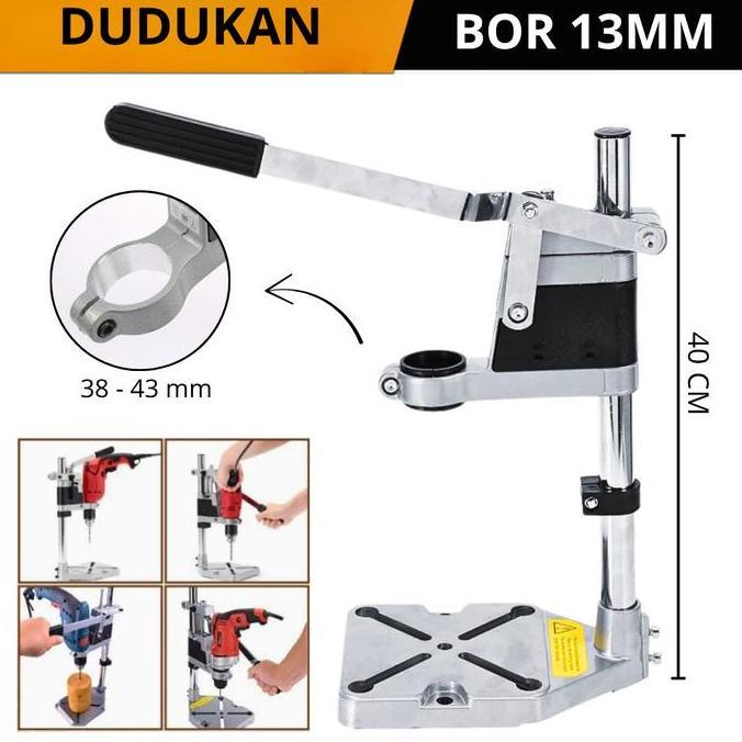CHIYAQU Dudukan stand mesin bor listrik adapter bor duduk stand bor tangan
