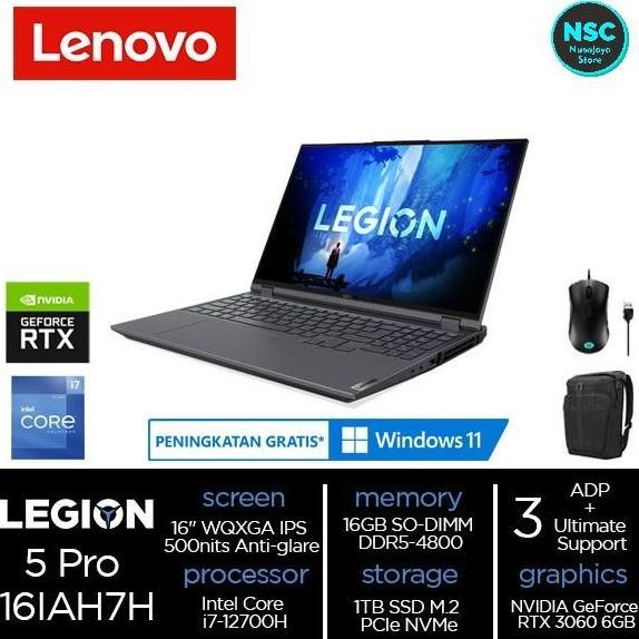 CHIYAQU Lenovo Legion 5 Pro 16IAH7H 5NID Core i7-12700H 16GB 1TB RTX3060 W11