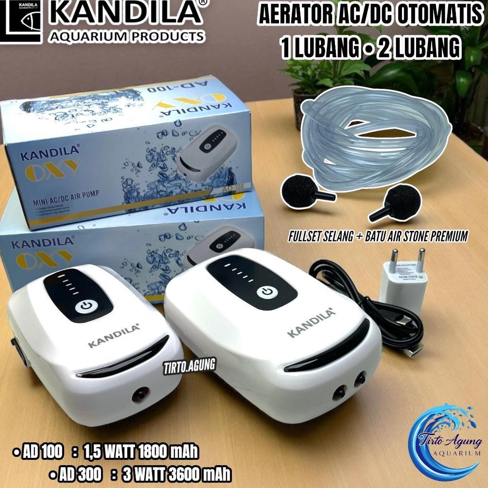 KANDILA AERATOR ACDC SUPER SILENT AD-300 AD-100 DC OTOMATIS MINI AC/DC AIRPUMP BATERAI