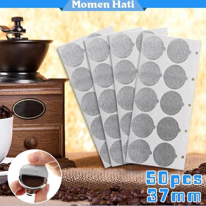 SASGIVER 50Pcs Kapsul Kopi Kosong Capsule Reusable Segel Stiker