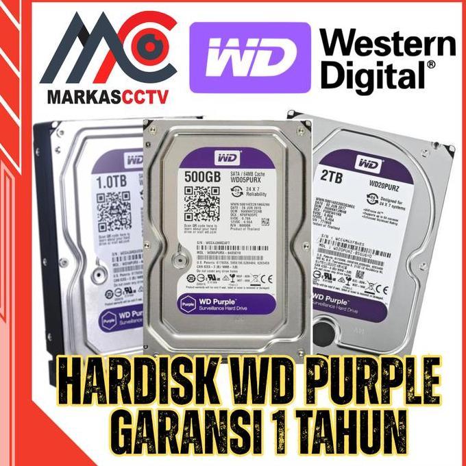 pratamashopsembilan - hdd wd purple 5gb-2tb (surveillance hard drive) wd purple 5gb-2tb