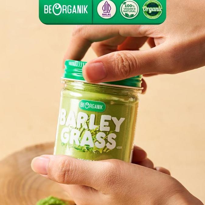 Cod,Bisa- Beorganik Barley Grass Powder / Rumput Barley Bubuk 40Gr