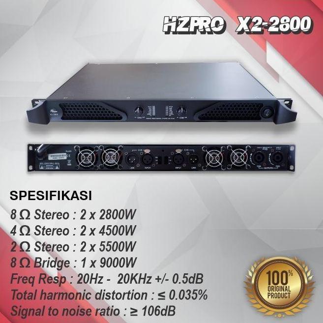 POWER AMPLIFIER HZ PRO X2-2800 ORIGINAL (2X2800 WATT)
