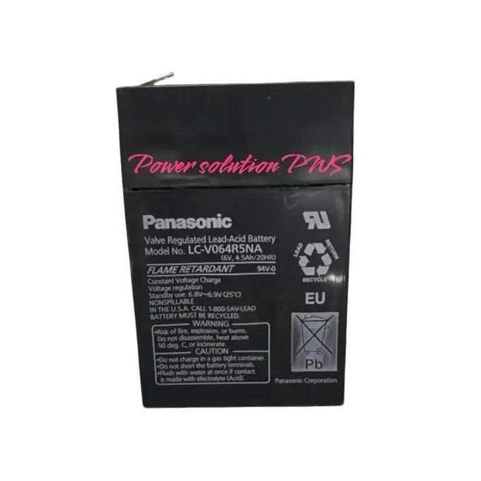 Panasonic Aki Kering 6V4.5AH Baterai Mobil Charger Motor Remote Anak Battery Lampu Max Murah