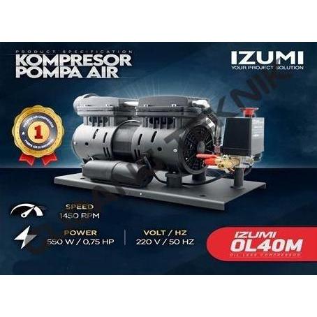 HAZORUN Mesin Kepala Kompresor Pompa Air OL40M IZUMI / Waterpump Oilless Jet Pump OL 40M Water Pump 