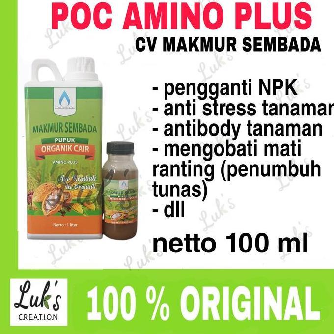 Asobiba- Pupuk Organik Amino Plus Makmur Sembada Poc Amino Plus 100