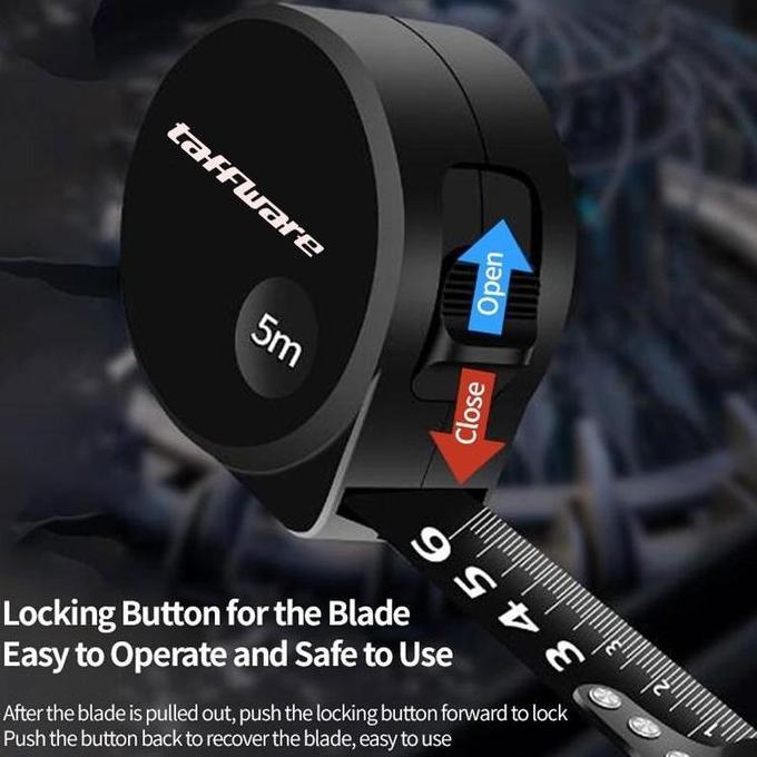 Taffware Meteran Roll 3 5 10 Meter Carbon Steel High Precision Locking System Measuring Tape - DSH19