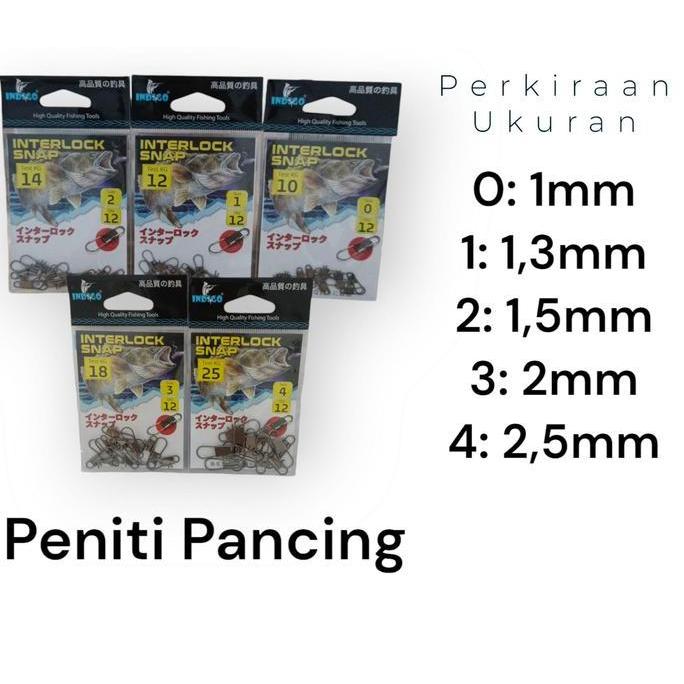 Peniti Pancing ITS Interlock Snap Mancing Indigo original