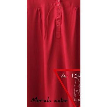 Tunik Polos Rayon Merah Cabe Tunik Katun Rayon Tunik Polos Jumbo Lasenta By Avishta D-Sign Merah Cab