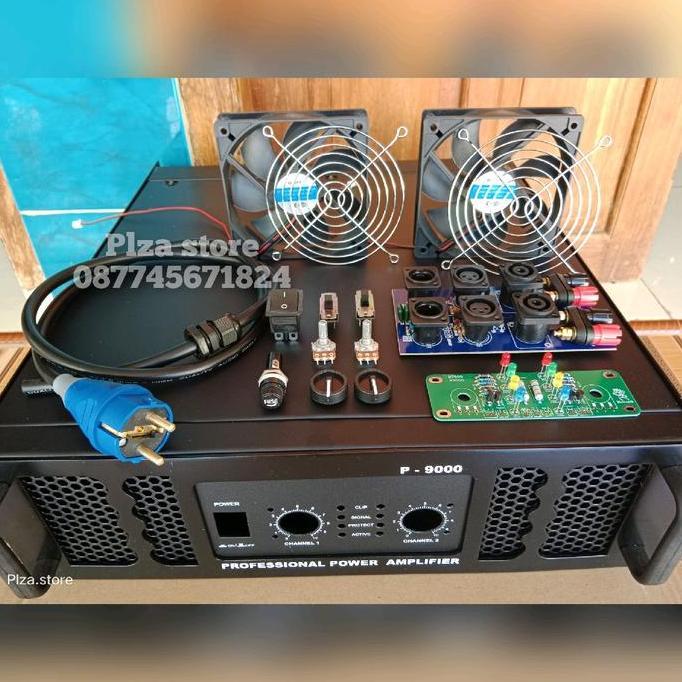 Bok power amplifier tipe P9000 lengkap aksesoris ukuran 3U Box power amplifier P9000 lengkap dengan 