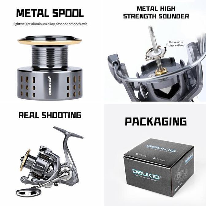 Mantap- Coralov Deukio Reel Pancing Da2000-7000 Ril Pancing Kuat Full Metal Reel Pancing Spinning Ka