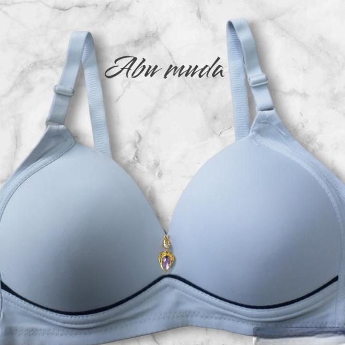Wkwkwk- Pw185 Bra Wanita Jumbo Size 36-46 Fashion Simple Tanpa Kawat Warna Ada Pengait Belakang Kore