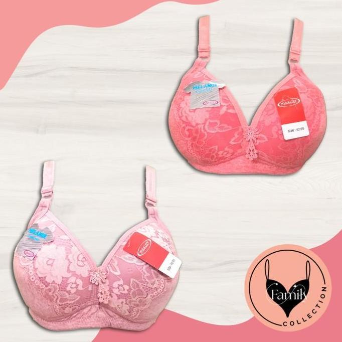 Wkwkwk- Bra / Bh Jumbo Cup D (Size 46-52) Embos Cantik Non Kawat