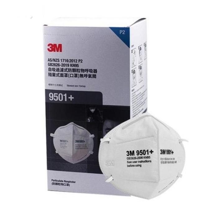 TERMURAH - 3M 9501+V KN95 Particulate Respirator/9501+V Mask KN95