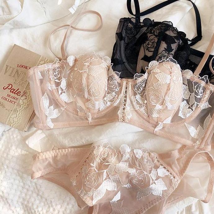 Wkwkwk- Ss 105 Sexy Bra Dengan Design Transparan Premium Bra Push Up Set Lingerie Korea Fashion Bral