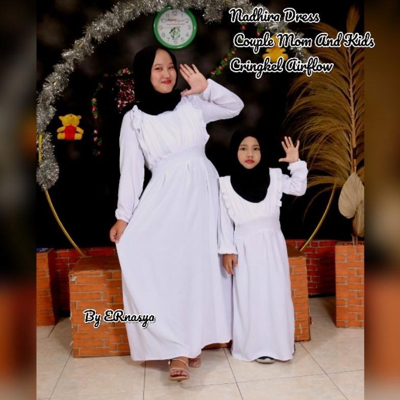 Gamis Putih Dan Hitam Anak 2-14 Tahun Gamis Remaja Dewasa Xs, Xl, 5L Cringkel Airflow, Ceruty, Broka