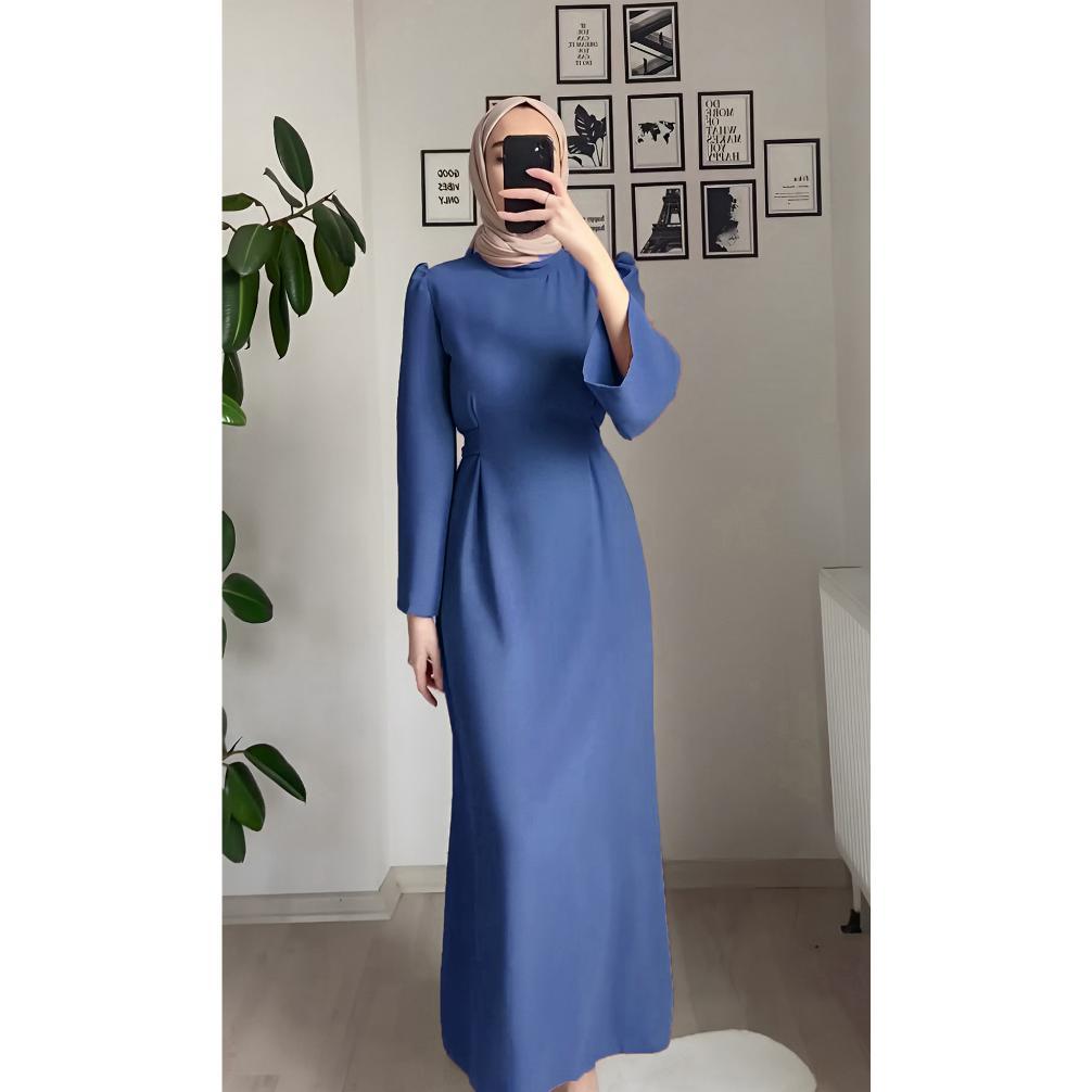 Dress Turkey Arum Bahan Crinkle Import Termurah