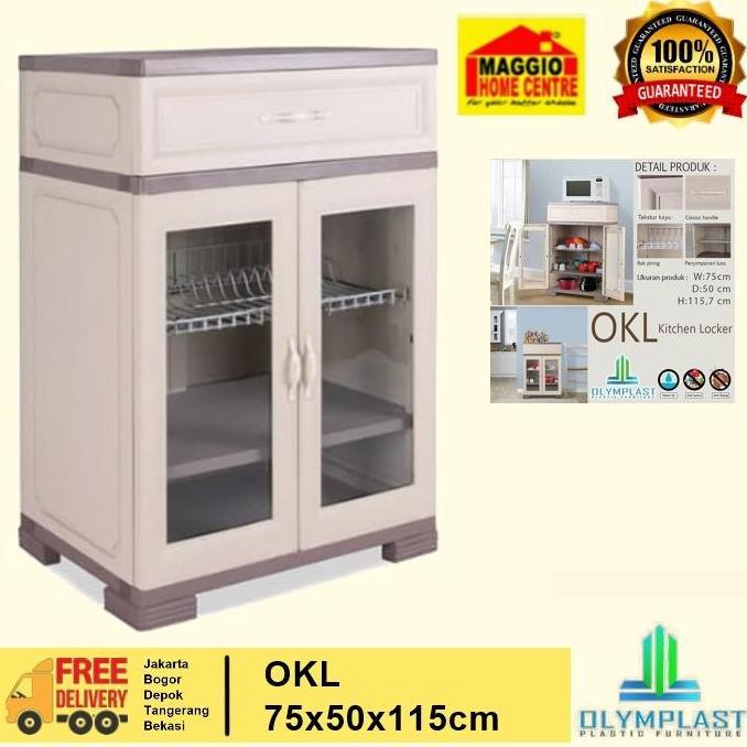 RAK PIRING PLASTIK - LEMARI DAPUR - OKL