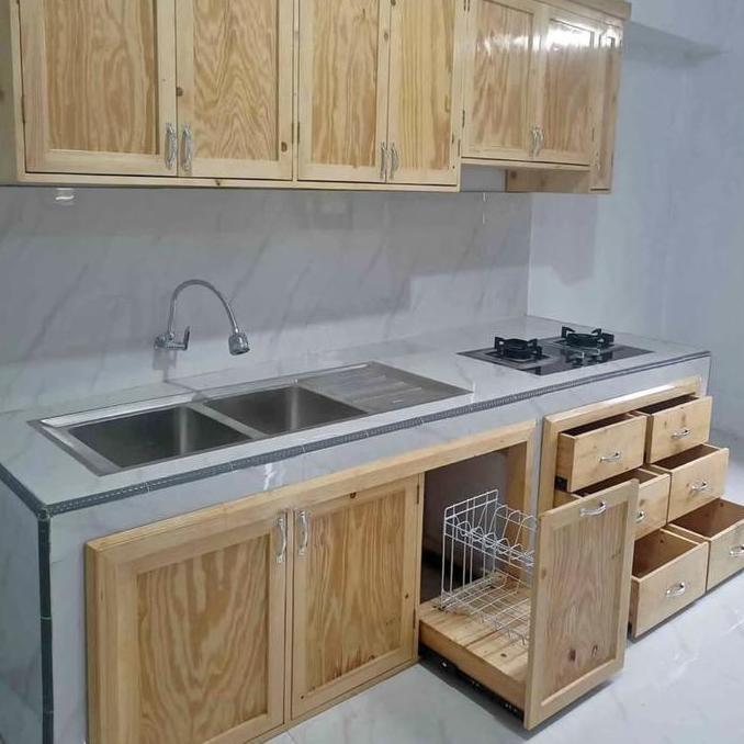 kitchen set jati belanda minimalis