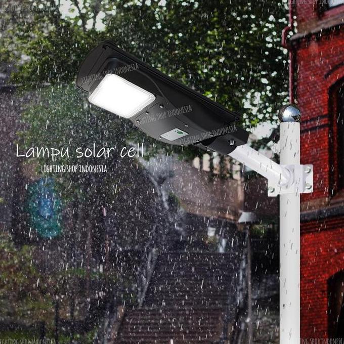 Lampu taman solar cell led 20w tiang pagar dinding waterproof ip67