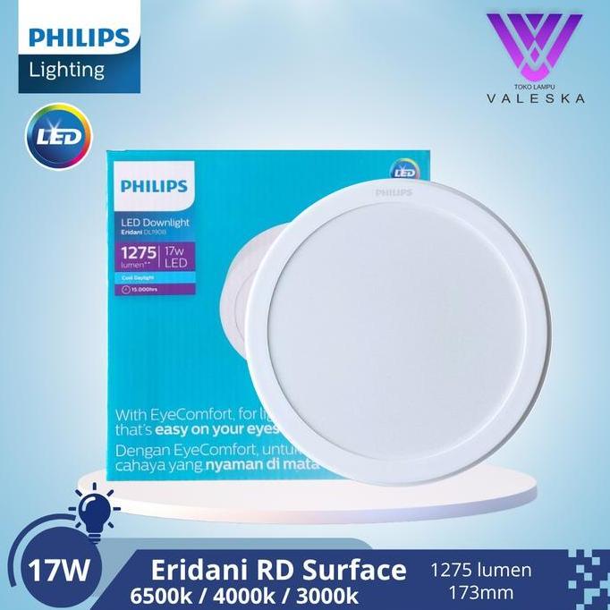 Philips Downlight Eridani RD Surface Lampu Plafon Tempel 17W 17Watt