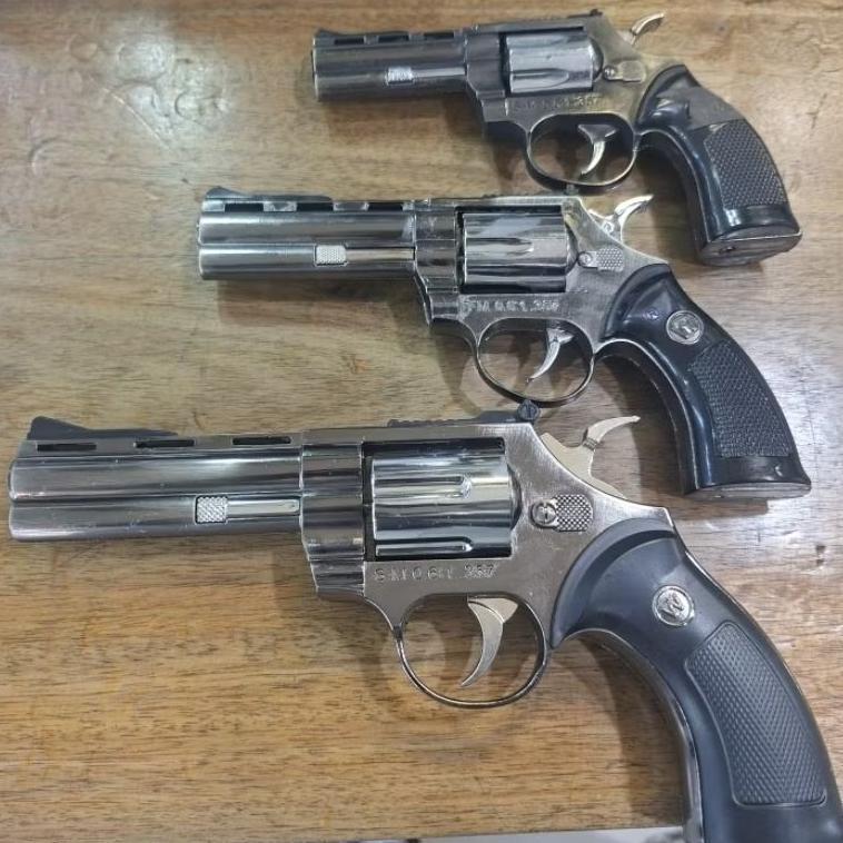 Korek Pistol Bara Replika Python 357 Free Sarung Aksesoris Souvenir Unik