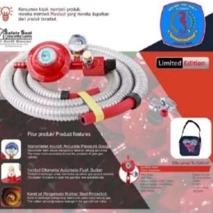 regulator gas 1paket plus selang kopana pertamina asli garansi 1th.
