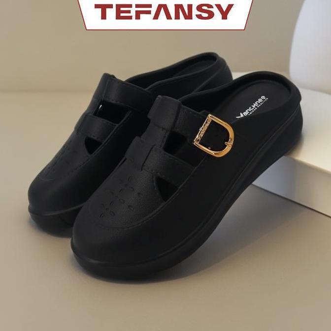 TEFANSY sandal flat korean style sandal new era wanita sendal wanita outfit sandal mules flat polos 