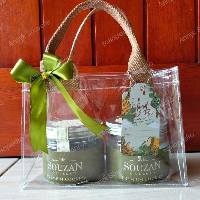 tas mika hampers kue kering transparan