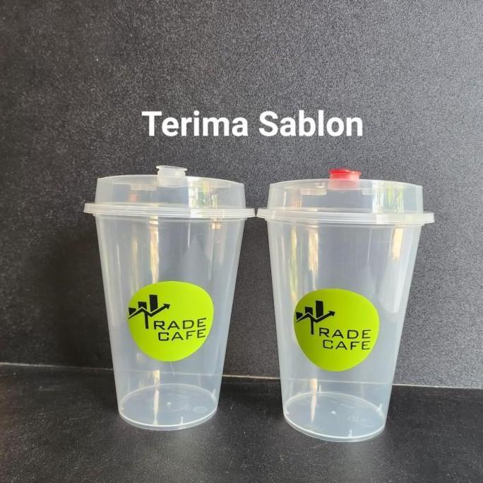 Cup PP Injection 400ml 14 oz l Gelas Plastik Boba l Cheese Tea 14oz