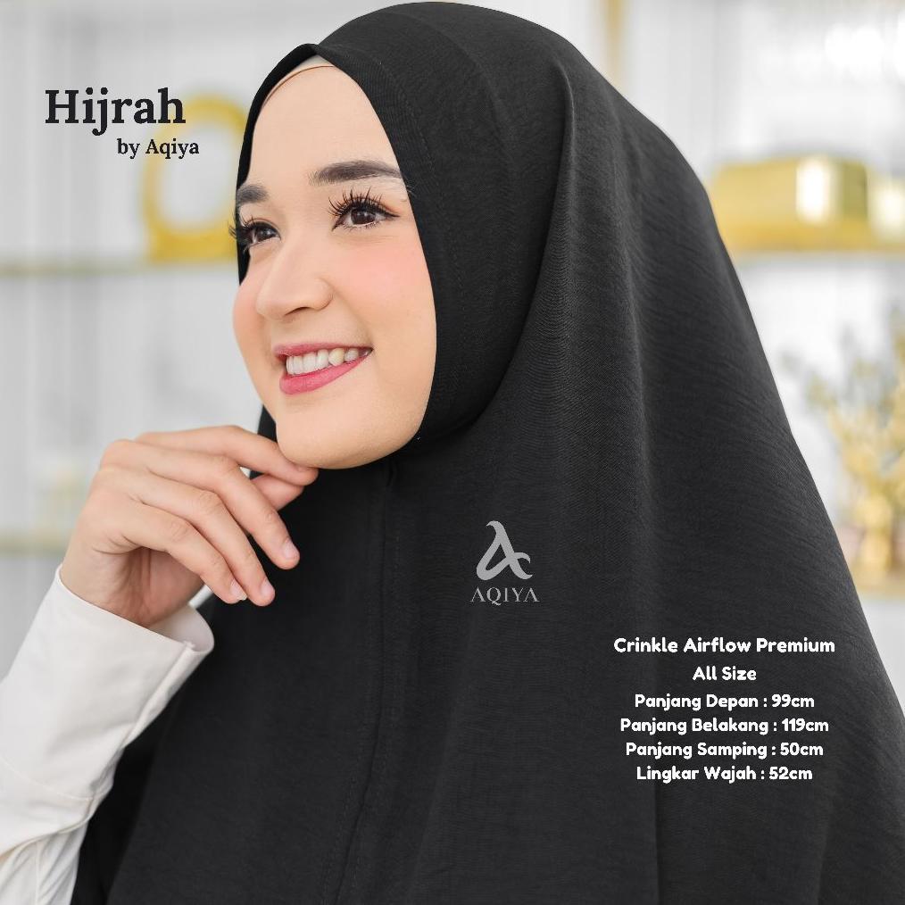 DISKON AQIYA HIJRAH - khimar hijab kerudung syari premium bergo panjang jumbo syari terbaru kekinian