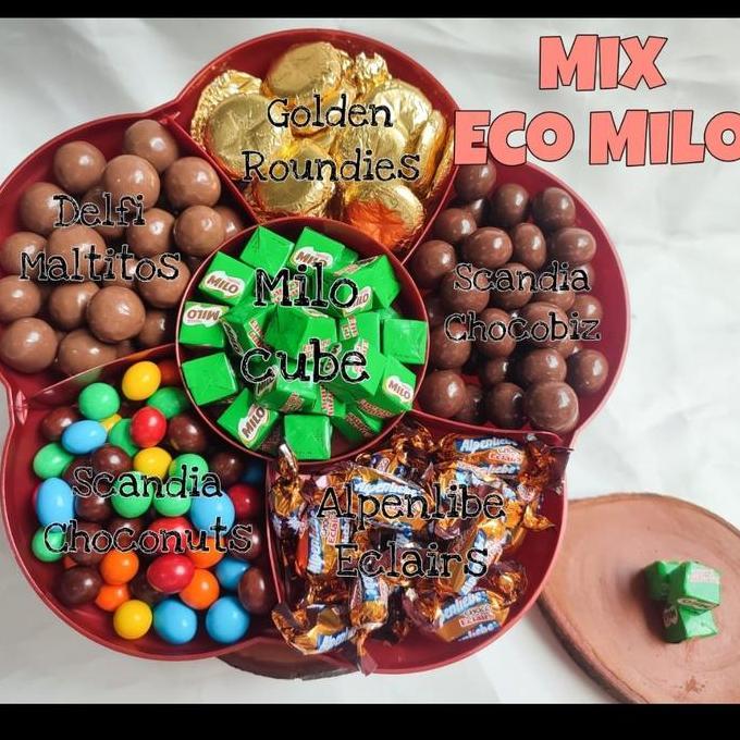 PAKET COKLAT LEBARAN TOPLES SKAT 6 COKELAT DELFI MILO CUBE SCANDIA MIX
