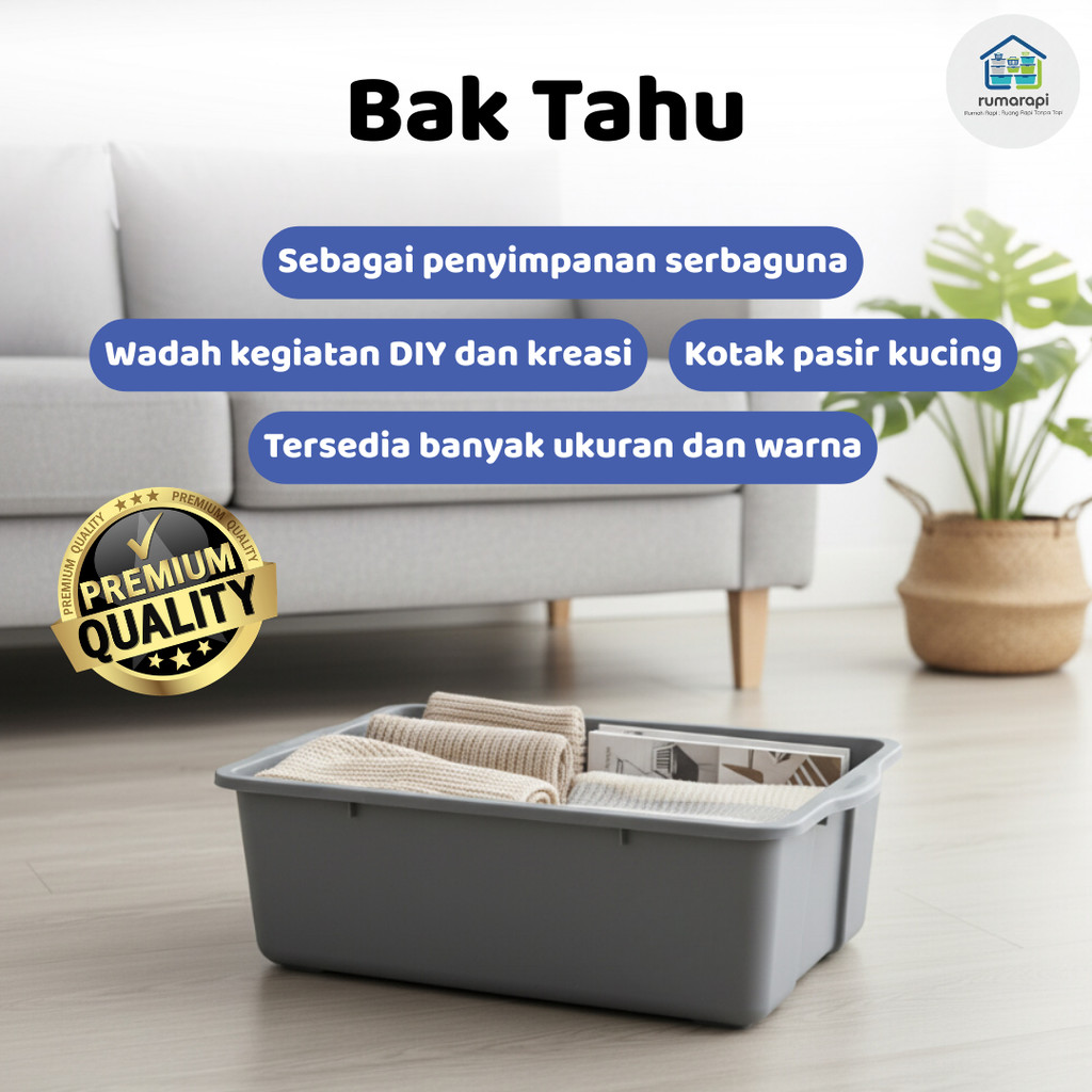 MPW Bak Tahu / Bak Plastik Kotak / Bak Pasir Kucing / Bak Plastik Desain Minimalis