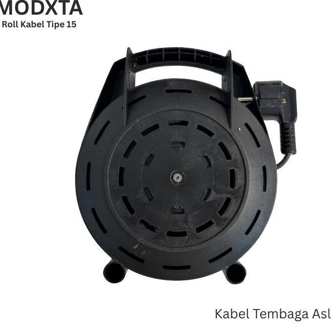 Denki- Modxta Roll Kabel Tipe 15 Kabel Roll Panjang 10 Meter Dengan Lampu Indikator & Stop Kontak Li
