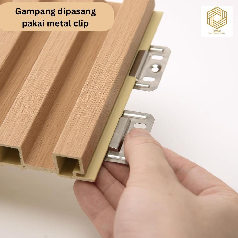 HEMAT Wall Panel WPC Wood Premium 1.45 meter x 15.5cm dekorasi dinding | Panel Kayu 3D READY MEDAN