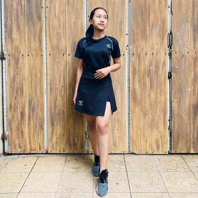 Vabalika_ - One Set : Baju Jersey Rok Celana (Span belah)