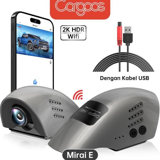 CARGOOS MIRAI 1C MIRAI E DASHCAM 2K WIFI LAYAR 1.5'' IPS KAMERA MOBIL WIDE ANGLE 140 ORIGINAL DAN TE