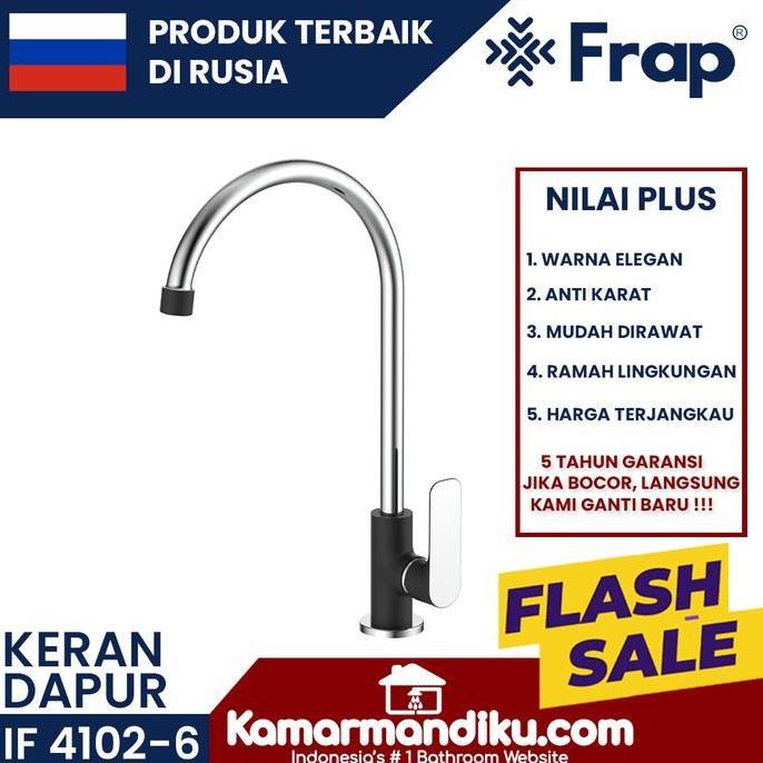 Frap Keran Dapur Kitchen Sink Pillar If 4102-6 Anti Karat Bergaransi
