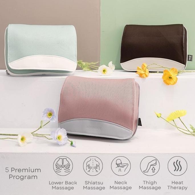 Bantal Pijat Advance Portable Neo Neck Cushion 3 Therapy Punggung Leher Terapi Tubuh Elektrik Pijit 